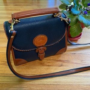 Vintage Dooney & Burke Lookalike Crossbody Purse Bag, Leather